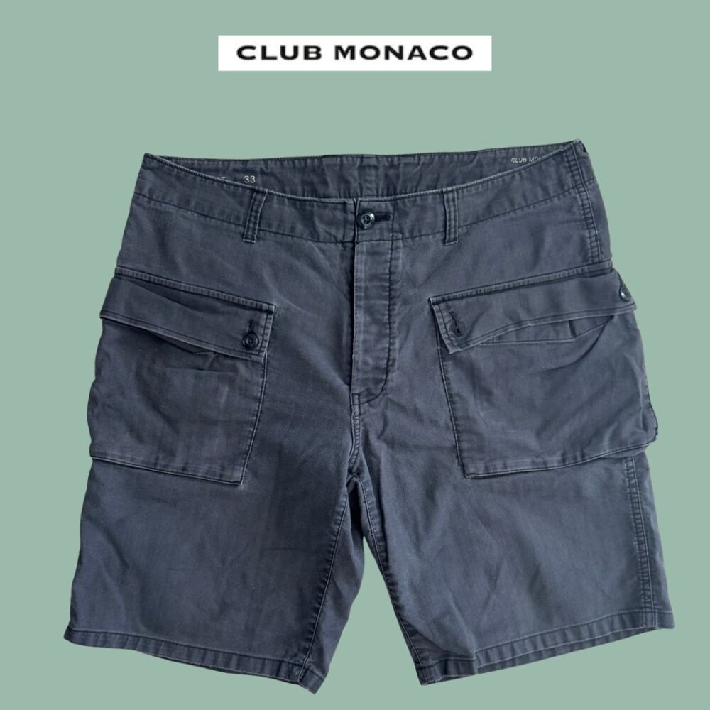 Club Monaco Cargo Short Charcole, Size 33